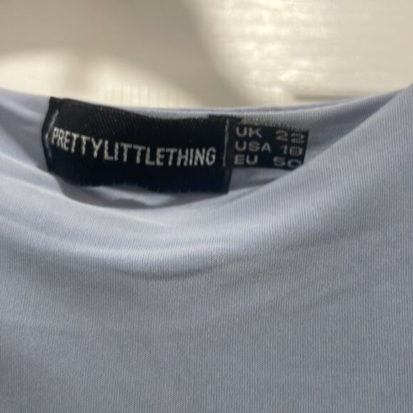 PRETTYLITTLETHING deep V sleeveless dress thigh slit size 18 - Picture 6 of 7